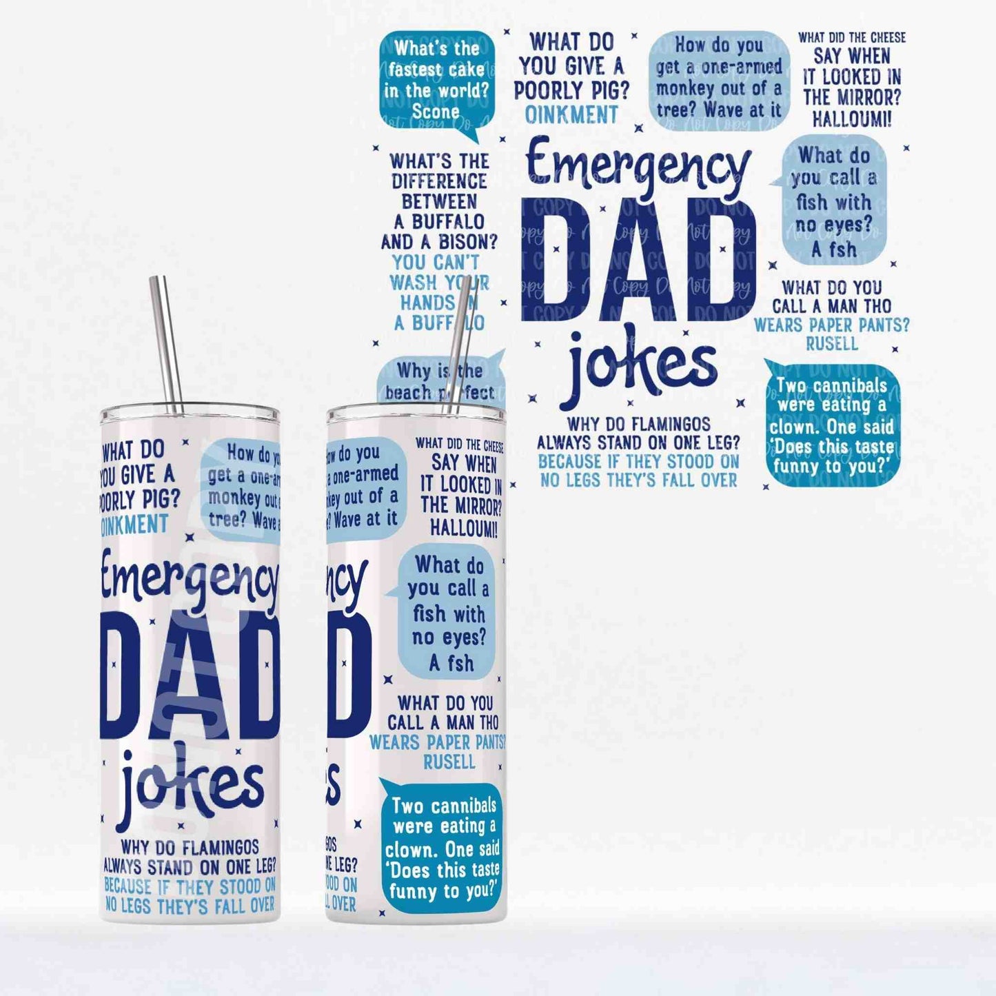 Dad Jokes 20 oz Stainless Steel Tumbler