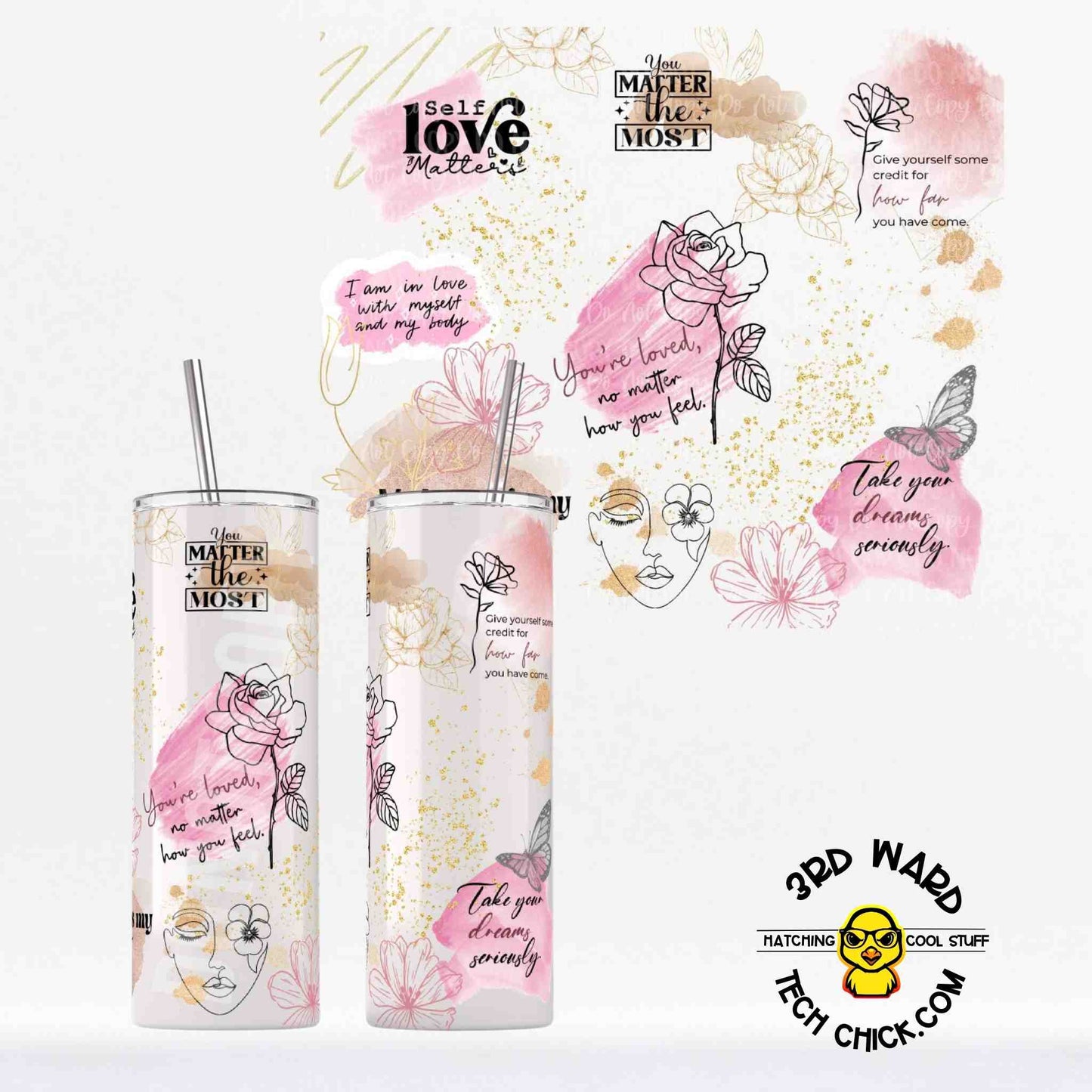 Self Love Matters 20 oz Stainless Steel Tumbler