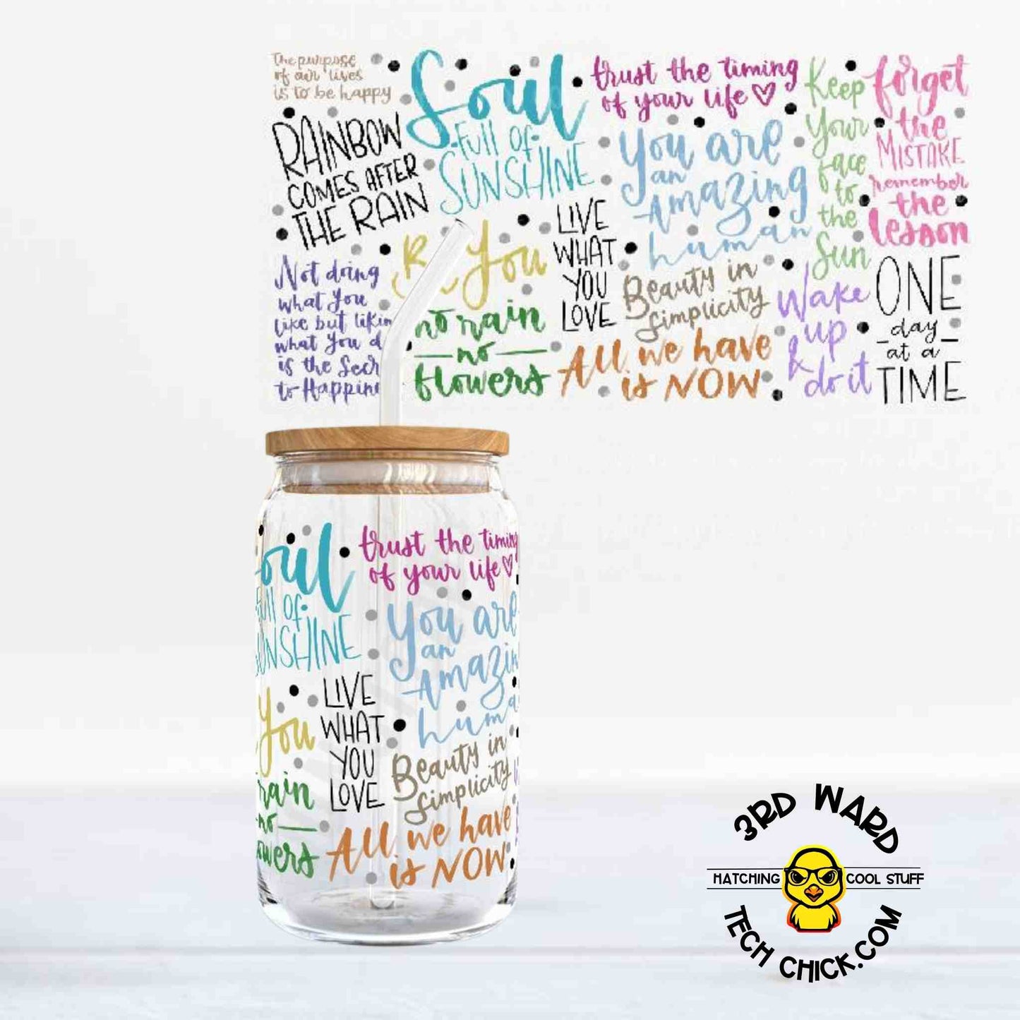 You Are Amazing 16 oz Glass Cup