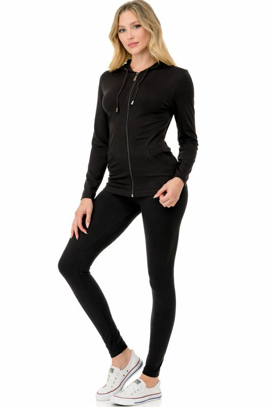Zip Up Hoodie Set